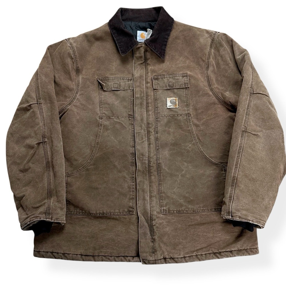 VTG Carhartt Arctic Jacket Quilted USA Men's 2XL Tall C26 CHT Chestnut Brown